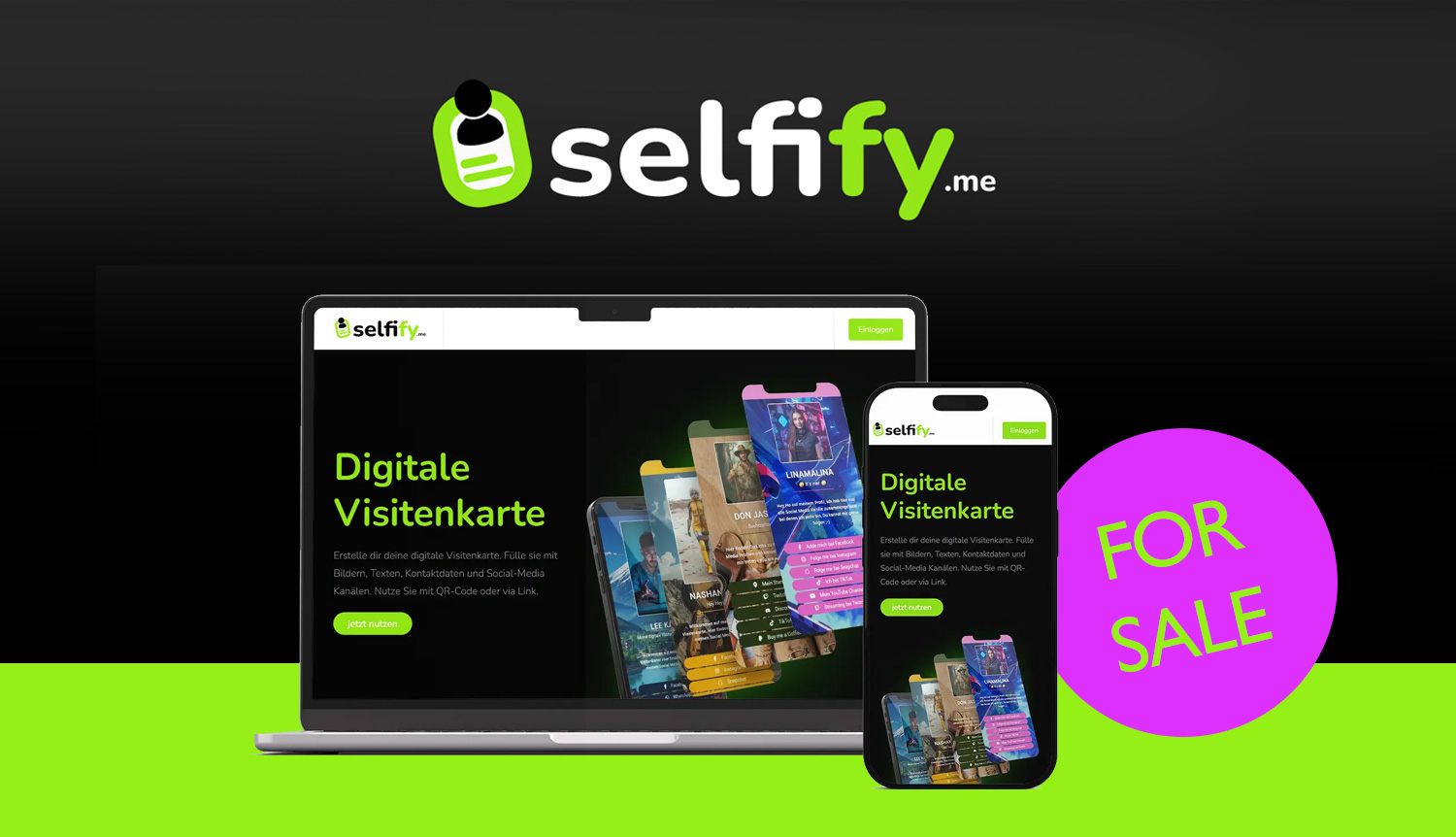 Webprojekt Verkauf - SaaS Plattform selfify.me