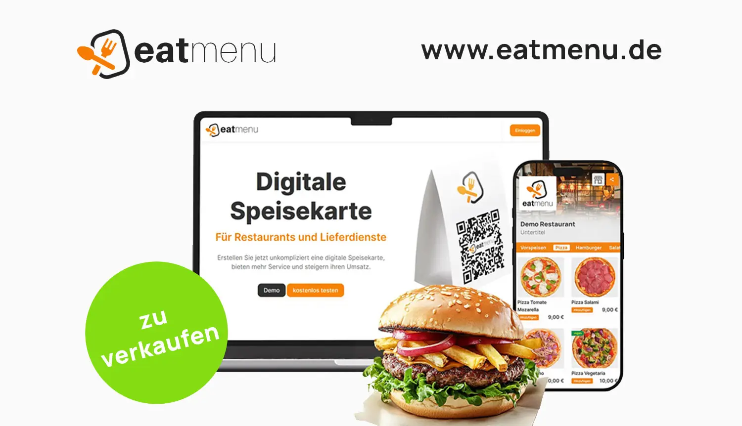 Webprojekt Verkauf - SaaS Plattform eatmenu.de